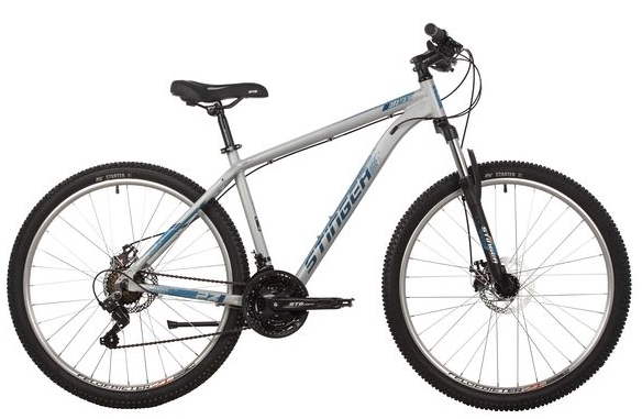 Велосипед STINGER 27.5" ELEMENT STD серый, алюминий, размер 16"